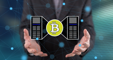 Concept of bitcoin mining