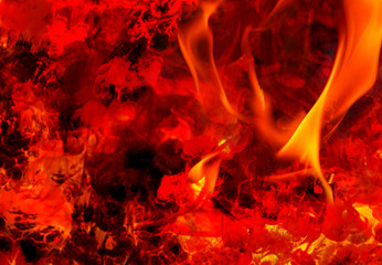 Red flame. Fire. Light. Glow. Abstract background