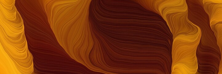 art decorative waves background with dark red, dark golden rod and saddle brown colors