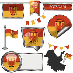 Flag of Potsdam, Germany