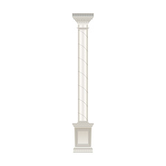 Column pillar vector icon. Realistic vector icon isolated on white background column pillar.