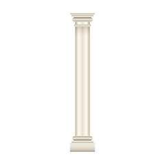 Obraz premium Column pillar vector icon. Realistic vector icon isolated on white background column pillar.