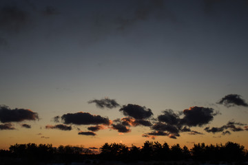 Fototapeta premium sunset with clouds