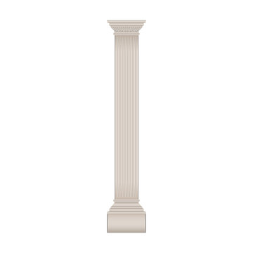 Column pillar vector icon. Realistic vector icon isolated on white background column pillar.