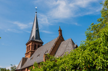 Saarburg, Kirche, Evangelische Kirche, Kirchturm, Saar, Fluss, Stadt, Altstadt, historische...