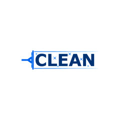 Word Clean icon isolated on white background