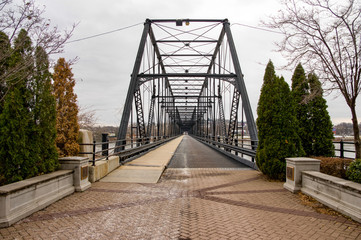 Iron Bridge Crossing River
