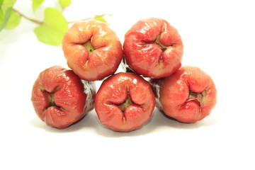 Rose apples or chomphu isolated on white with clipping path
