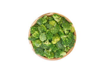 broccoli in bowl cutted