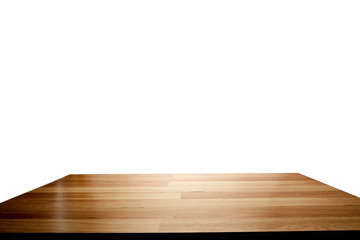 Empty brown wooden table top