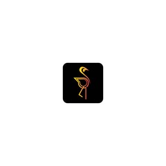 Flamingo logo template vector icon design