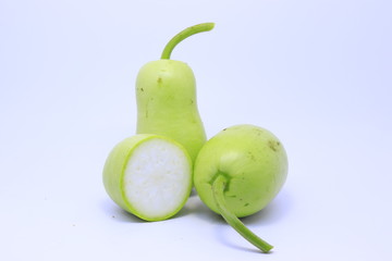 Single gourd on a colored background