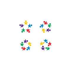 community logo template vector icon design