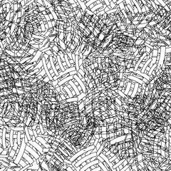Fototapeta na wymiar Seamless black and white grunge texture. Monochrome pattern repeating ink