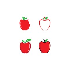 Apple logo template illustration design