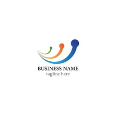 Fototapeta premium Connection logo template vector icon design