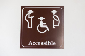 Public special public toilet sign