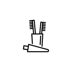 Toothbrush icon. toothbrush icon or logo isolated sign symbol vector illustration