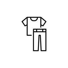 Clothes icon. t-shirt, pant icon. Vector illustration