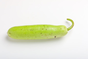 Lagenaria siceraria isolated on white background , Also know as bottle gourd