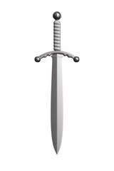 sword on white background. Isolated 3D illustration