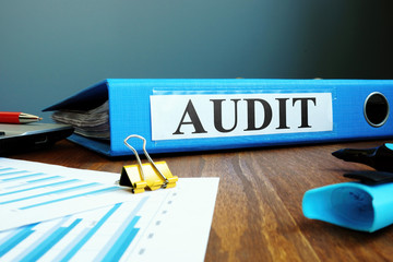 Folder with internal company audit report.