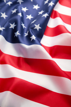 USA flag background. Independence day, top view