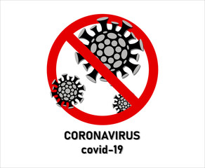 Coronavirus bacteria illustration. Coronavirus epidemic concept