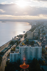 aerial view of the city