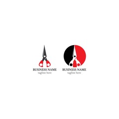 Fototapeta premium Scissors logo template vector icon design