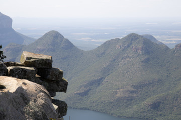 Blyde River Canyon is the second largest canyon in Africa and famous for its 3 rocks shaped into...