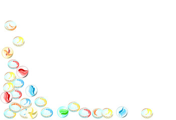 キラキラ　ビー玉 ＆　おはじき　フレーム