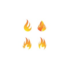 Flame logo template vector icon design