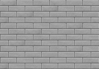 White realistic vector seamless brickwork wall texture.