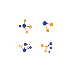molecule logo template icon design