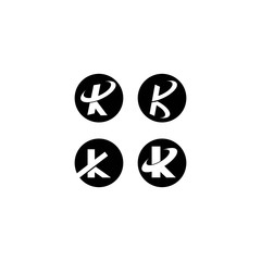 K Letter logo business template vector icon