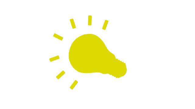 Amazing yellow light bulb icon,light bulb with symbol,idea bulb icon