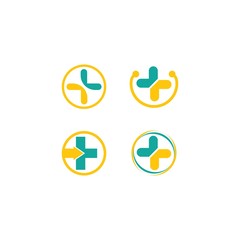 Medical cross logo template vector icon design