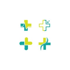 Medical cross logo template vector icon design