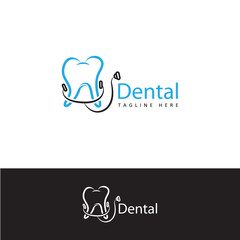 dental logo template design vector