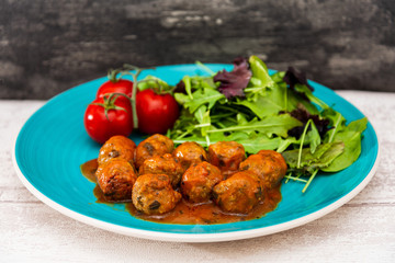 Traditional delicious couscous beef balls