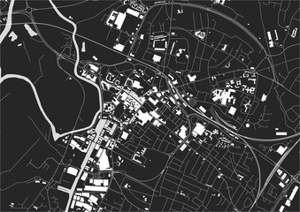 map of the city of Gloucester, Gloucestershire, South West England, England, UK
