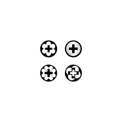 Medical cross logo template vector icon design