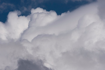 Dramatic clouds. Close view on clouds. Natural, not overprocessed.