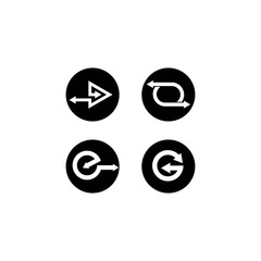 Arrows vector illustration icon logo template design