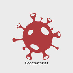 Simple corona virus logo with charactor