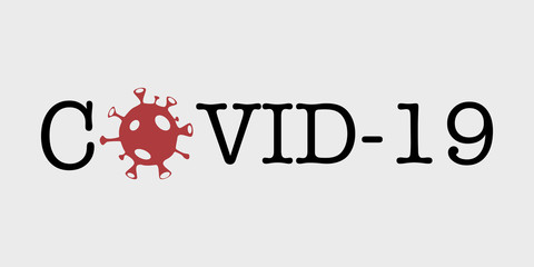 Simple corona virus logo with charactor