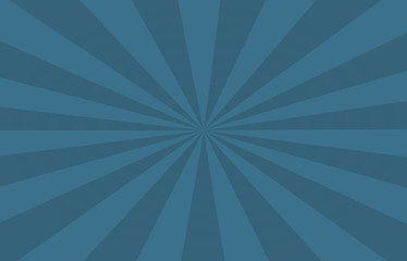 Sunburst Background. Blue radial sun ray.