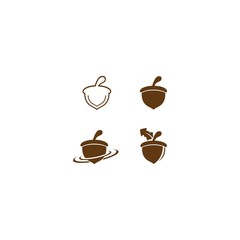 Acorn logo template vector icon design