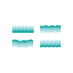 wave logo template vector icon design